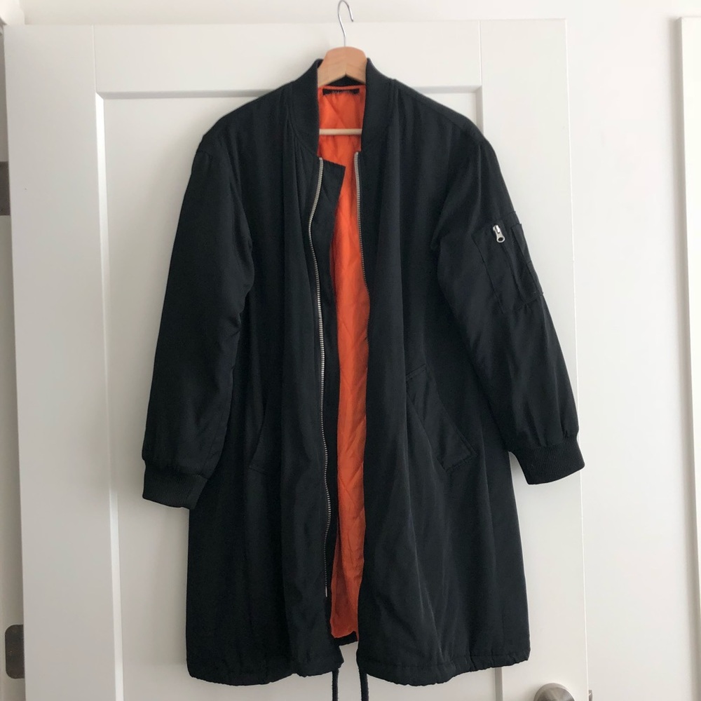 Urban Outfitters Long Bomber Jacket